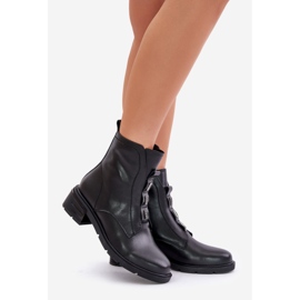 Botines Piel Cremallera Negro Olidrila 1