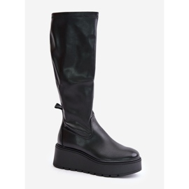 Botas Por Encima De La Rodilla De Mujer Con Plataforma Y Cuña Vinceza 58342 Negro 5