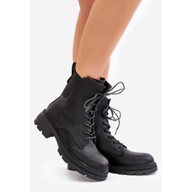 Jezzi Botas De Trabajador Aisladas Con Cremallera Negro Leairae 1