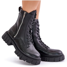 Botas de Trabajo Aislantes para Mujer Fabricadas en Piel Ecológica Big Star MM274578 Negro 6