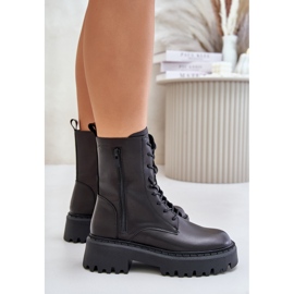 Botas de trabajo de mujer con aislamiento de cuero Big Star OO274A387 Negro 7