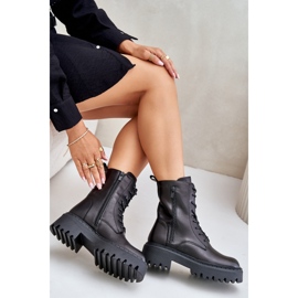 Botas de trabajo de mujer con aislamiento de cuero Big Star OO274A387 Negro 8