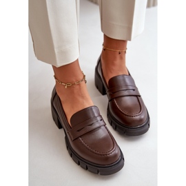 Cm Paris Zapatos De Mujer De Tacón Bajo Confeccionados En Piel Ecológica, Marrón Oscuro 7