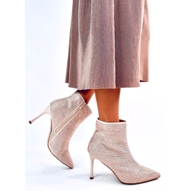 Botines de tacón con cristales Demish Champagne rosado 5 Botines de tacón con cristales Demish Champagne rosado 5