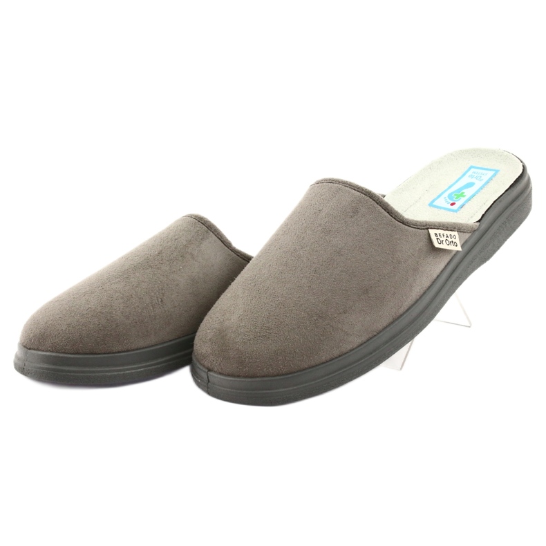 Pantuflas de hombre befado pu 125M009 forro gris con iones de plata 4