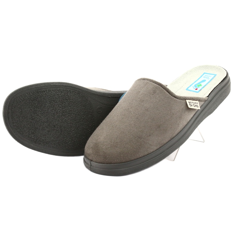 Pantuflas de hombre befado pu 125M009 forro gris con iones de plata 5