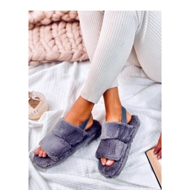 Pantuflas de mujer Rhodes Gris con banda elástica 1 Pantuflas de mujer Rhodes Gris con banda elástica 1