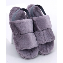 Pantuflas de mujer Rhodes Gris con banda elástica 3