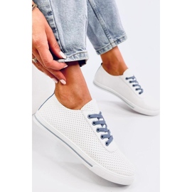 Deportivas caladas de mujer Costier Azul Claro - Inello blanco 1