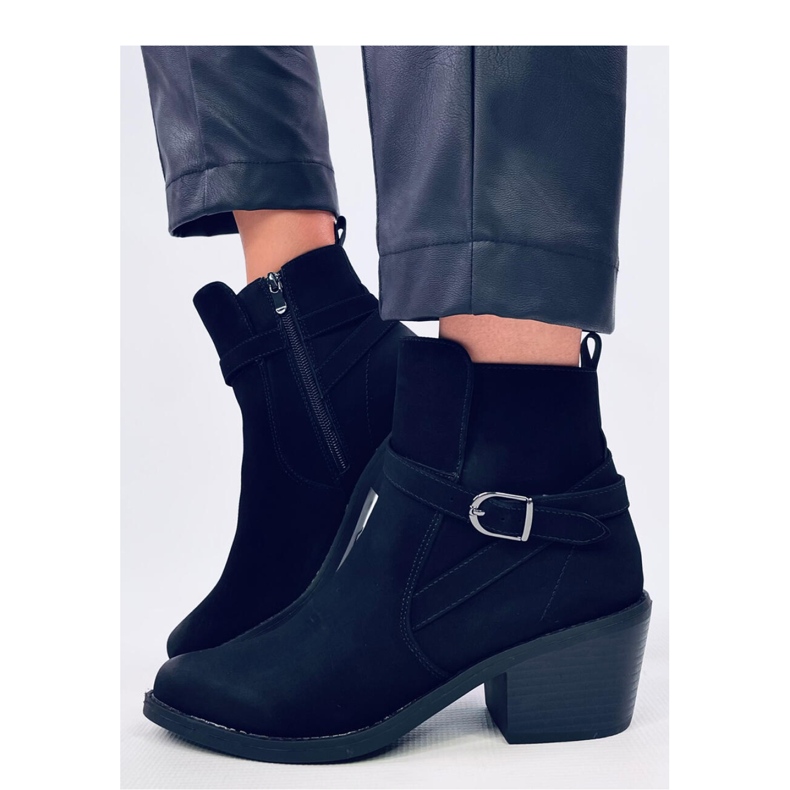 Cunnig Botas cowboy negras tacón bajo - Inello negro 1