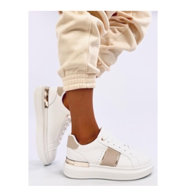 Holms Deportivas plataforma beige - Inello blanco 4