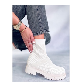 Botas calcetín con estampado Rueda Beige - Inello 2