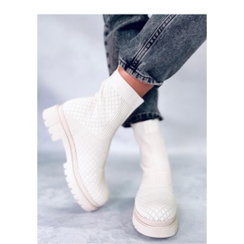Botas calcetín con estampado Rueda Beige - Inello 3