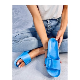 Romero L.BLUE Chanclas de goma con hebilla - Inello azul 2