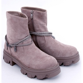 Botines planos Connie Taupe - Inello beige 1