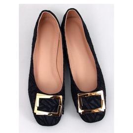 Ells Bailarinas con hebilla negra negro 1