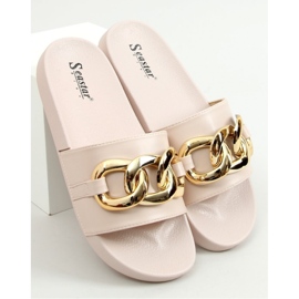 Chanclas Beige Con Cadena CK203 Beige 1