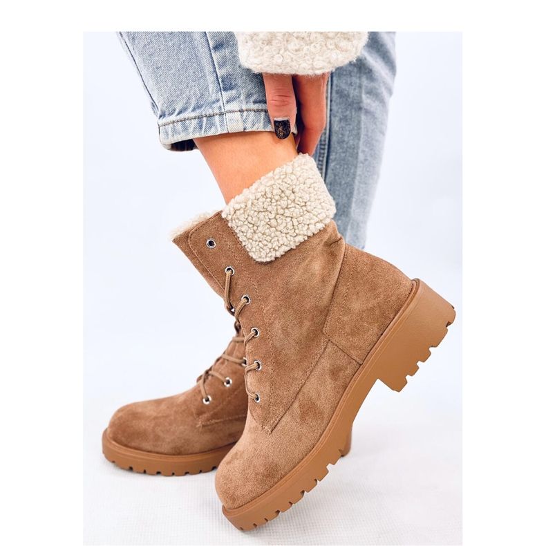 Barkoi Botines cordones camel - Inello marrón 1