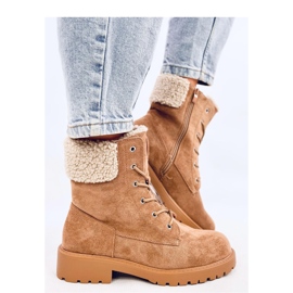 Barkoi Botines cordones camel - Inello marrón 3