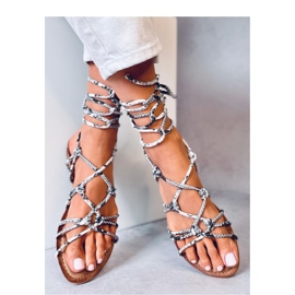 Sandalias de gladiador Morin Serpentine gris 1
