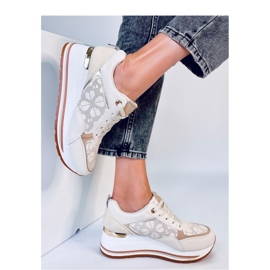 Zapatillas cuña beige 3
