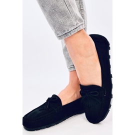Mocasines de ante negro 1