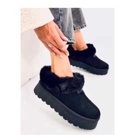Botas de nieve negras con pelo. negro 2