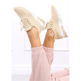 Deportiva calcetín beige 2