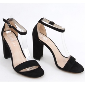 Sandalias negras de tacón negro 1