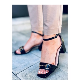 Sandalias negras de tacón negro 3