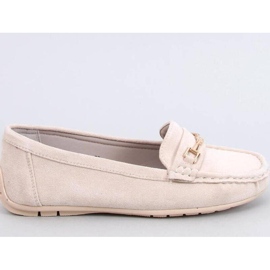 Mocasines de mujer de ante beige 1