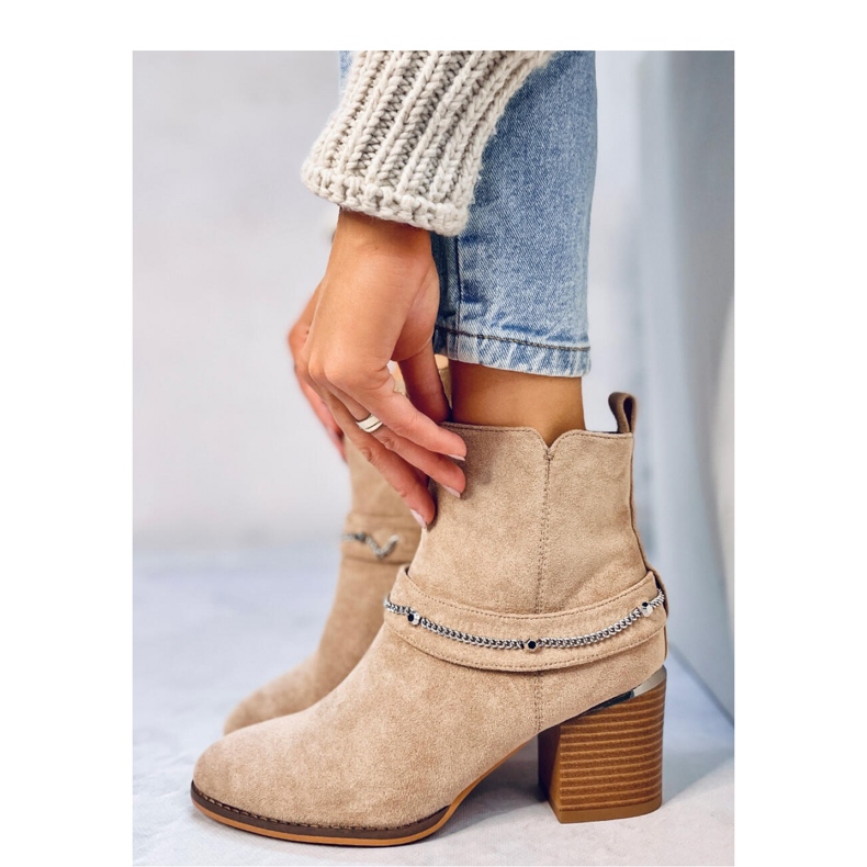 Botines Athing de ante caqui - Inello beige 2