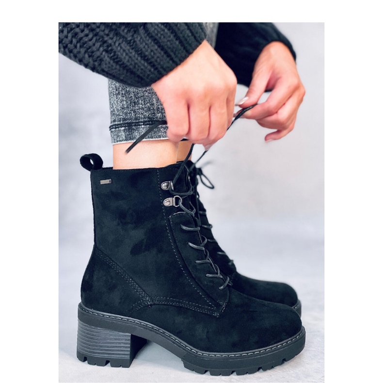 Botas cómodas de tacón Negro 1