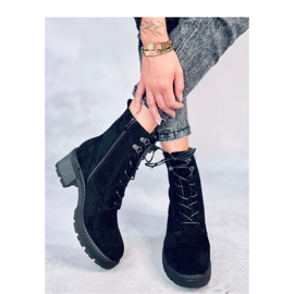 Botas cómodas de tacón Negro 2