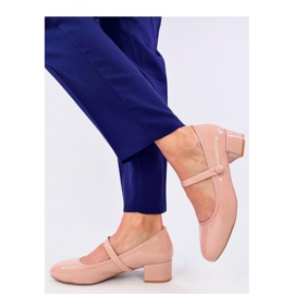 Bailarinas tacón charol nude beige 3