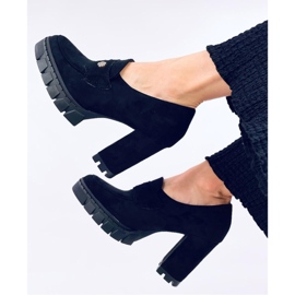 Mocasines negros tacón y plataforma 2