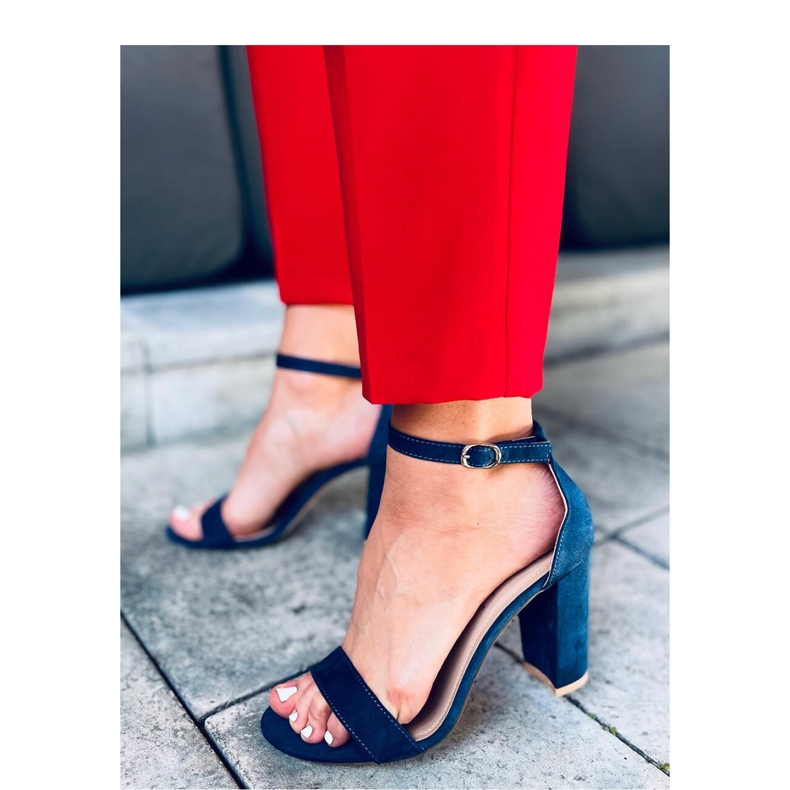 Sandalias de tacón azul marino 1 Sandalias de tacón azul marino 1