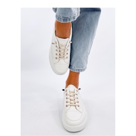 Zapatillas de mujer beige. blanco 3