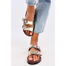 Chanclas de corcho doradas dorado 3