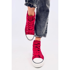 Zapatillas altas caladas rojas rojo 3
