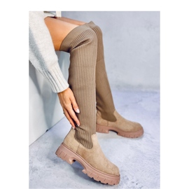 Botas calcetín Trotter Caqui - Inello marrón 2