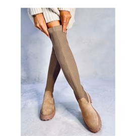Botas calcetín Trotter Caqui - Inello marrón 3