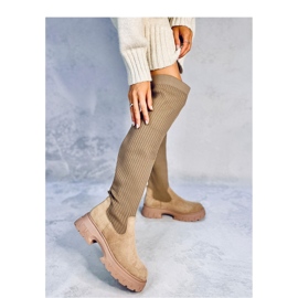 Botas calcetín Trotter Caqui - Inello marrón 4
