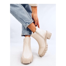 Ledeck Botas Chelsea tacón ancho Pu beige - Inello 2 Ledeck Botas Chelsea tacón ancho Pu beige - Inello 2