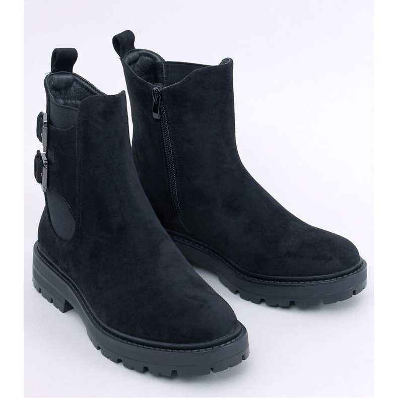 Botas Chelsea de ante negro 1