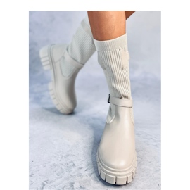 Botas de montar con parte superior flexible Beige 2