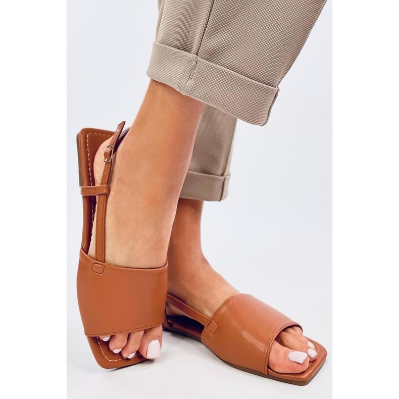 Sandalias mujer camel marrón 1