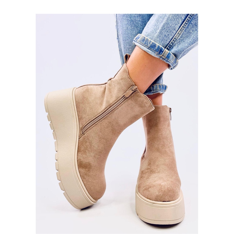 Botas Chelsea con plataforma Ronda Caqui - Inello beige 2