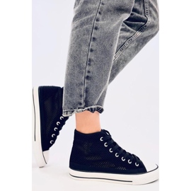Zapatillas altas caladas Negro 1