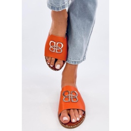 Chanclas de mujer naranjas 3